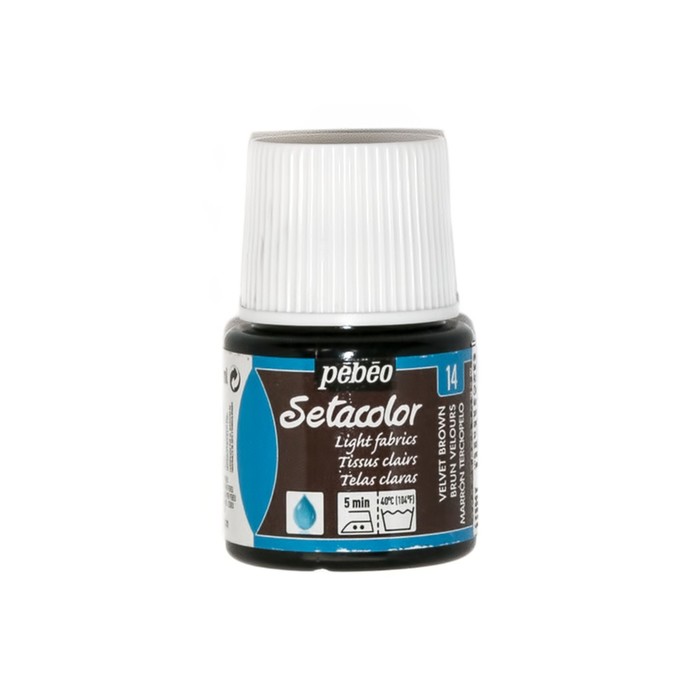 Краска для ткани 45мл Pebeo Setacolor д/светлых тканей 329-014 коричневый вельвет