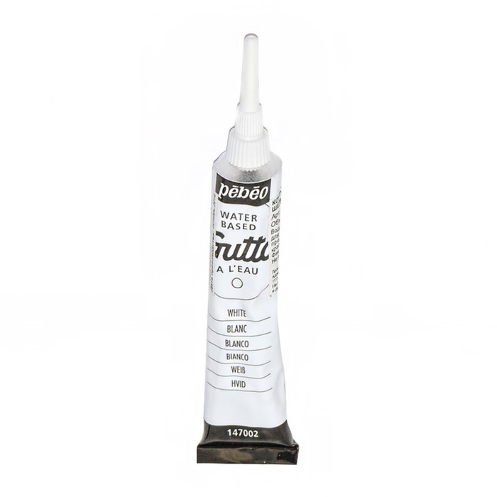 Контур по шёлку 20мл Pebeo Gutta желтый 147-002 белый