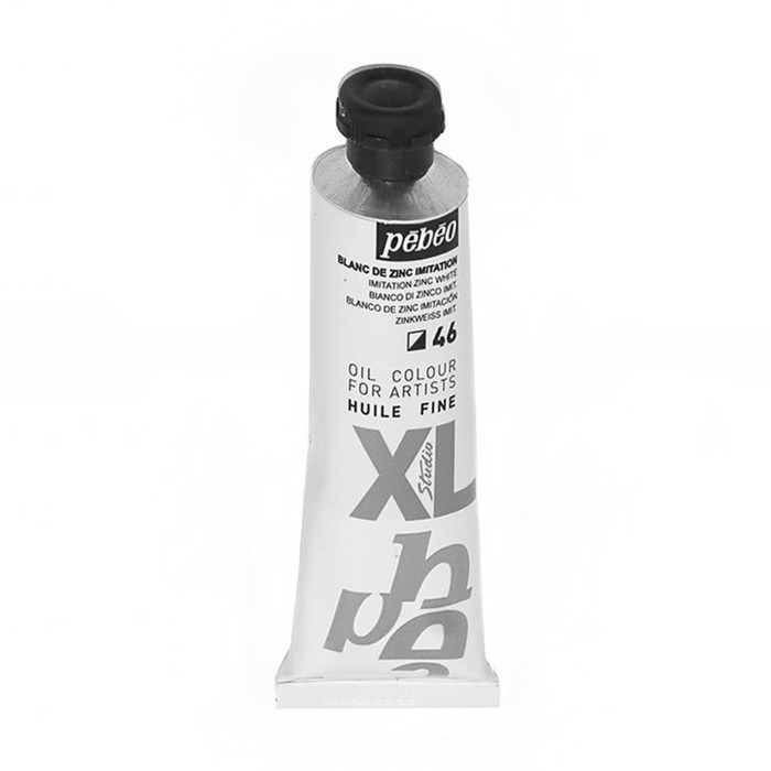 Краска масляная художественная в тубе 37мл Pebeo XL, белила цинковые 937046