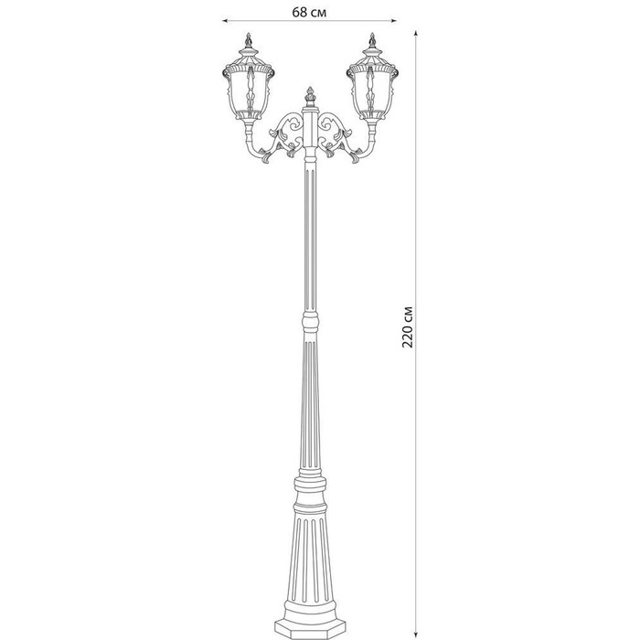 Светильник PL5008, 60W, E27, цвет золото
