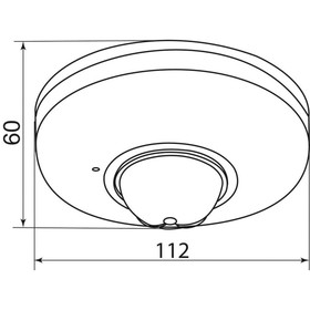 

Датчик движения SEN5/LX20B, 1200W, 6m 120° гориз. 360° верт., цвет белый