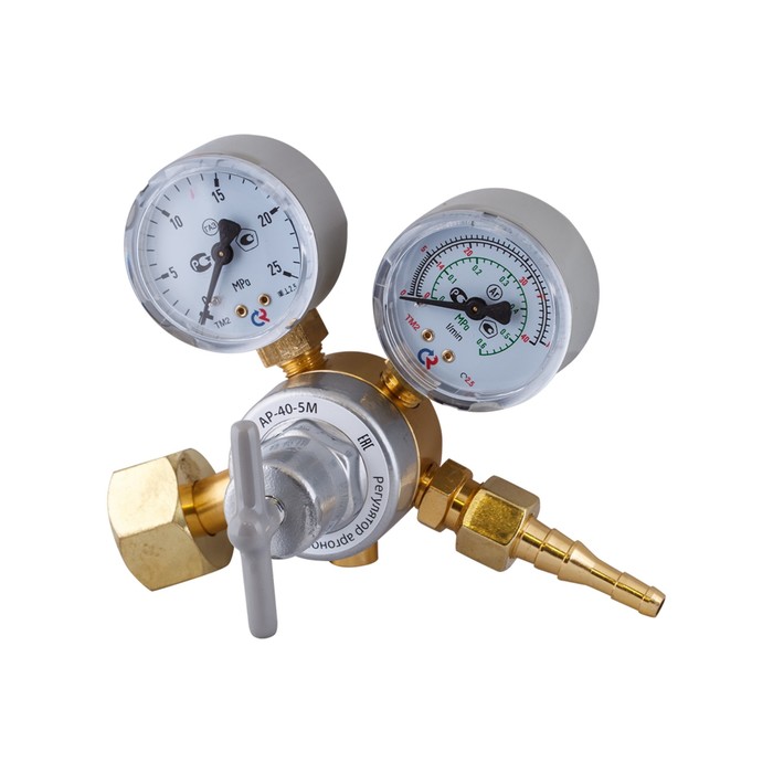 Регулятор аргоновый &quot;СВАРОГ&quot; АР-40-5М, 20 МПа на входе, 1 МПа рабочее, 2.4 м3/час