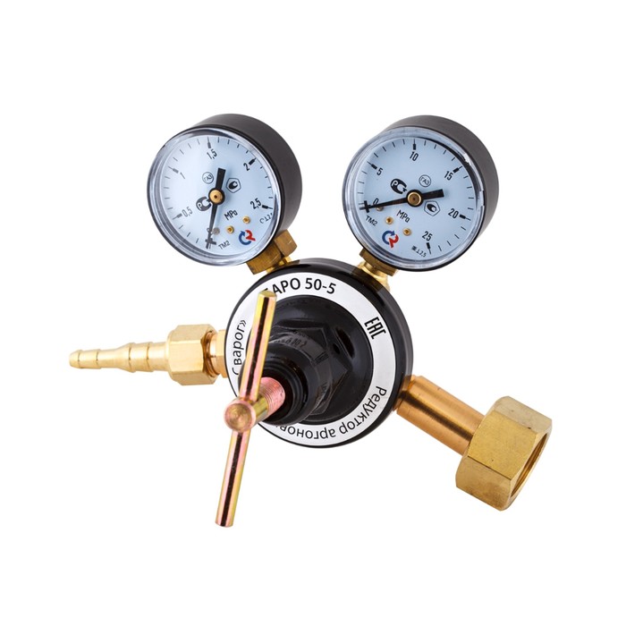 Редуктор аргоновый &quot;СВАРОГ&quot; БАРО 50-5, 20 Мпа на входе, 1.25 Мпа рабочее, 50 м3/час