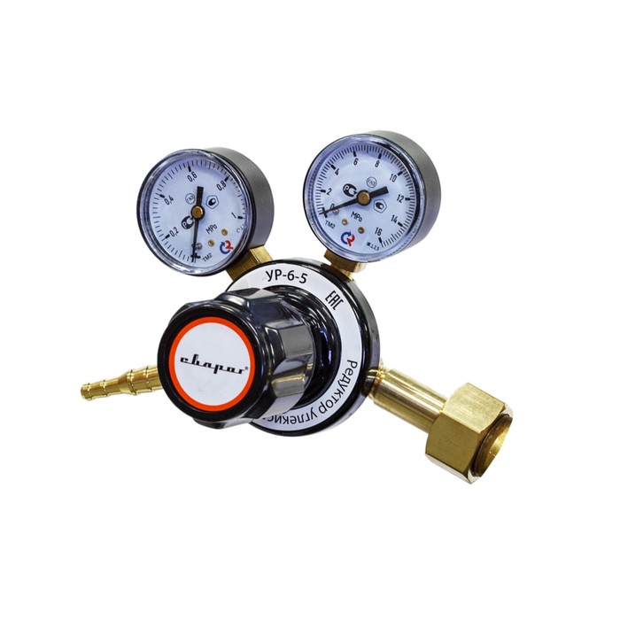 Редуктор углекислотный "СВАРОГ" УР-6-5, 10 МПа на входе, 0.6 МПа рабочее, 6 м3/час