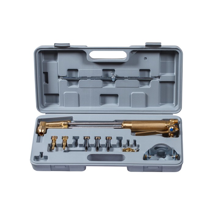 Резак "СВАРОГ" РЗ 62-3F, трехтрубный, пропан/ацетилен, до 300 мм, ниппель d 6/9, кейс