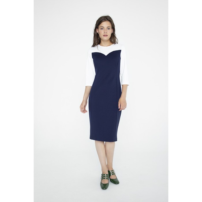 Платье женское, размер 48, цвет синий