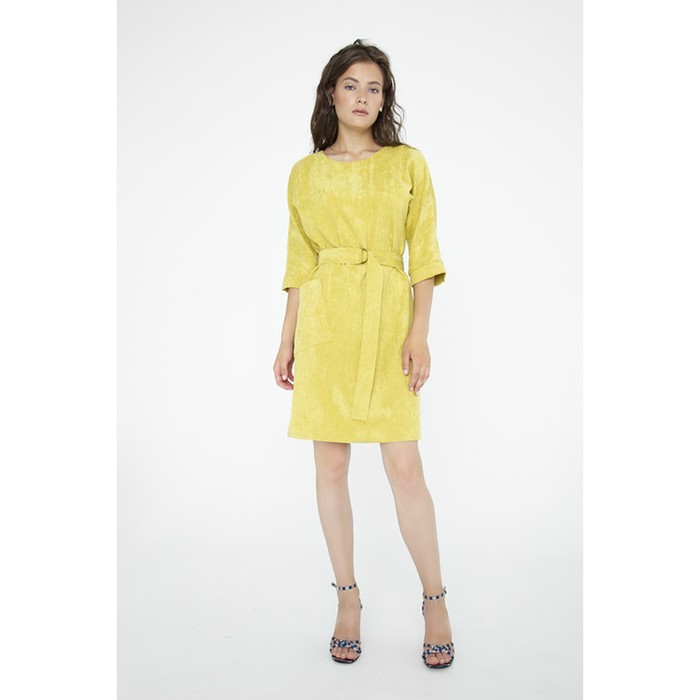Платье женское, размер 46, цвет жёлтый