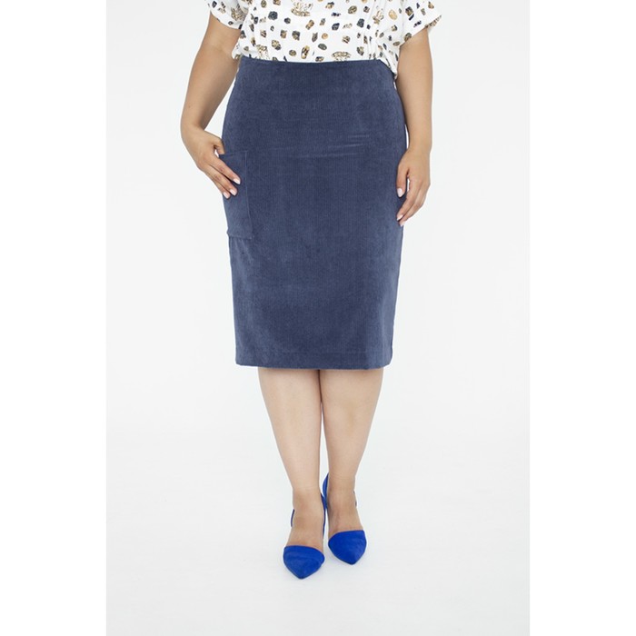 Юбка женская, размер 52, цвет синий