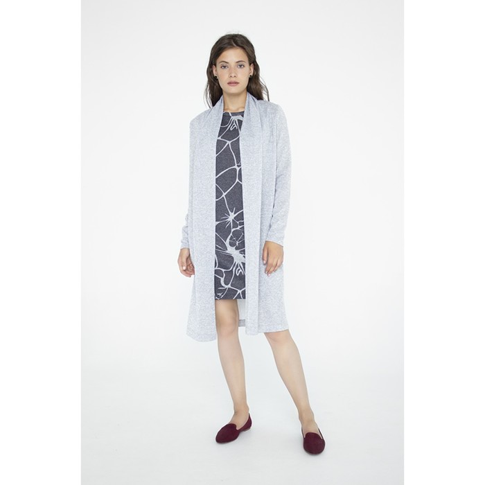 Платье женское, размер 48, цвет серый/чёрный