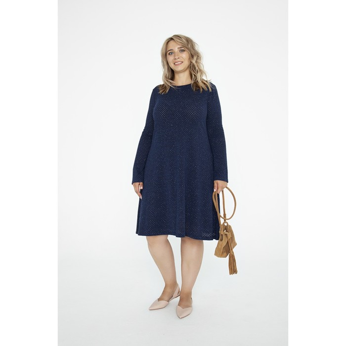 Платье женское, размер 58, цвет синий