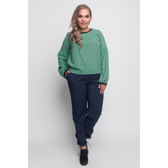 Брюки женские, размер 54, цвет синий