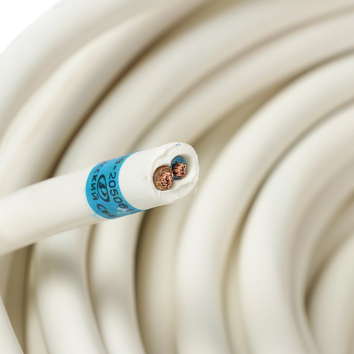 Провод "Альгиз К", ПВС, 2 х 2.5 мм2, 50 м, белый