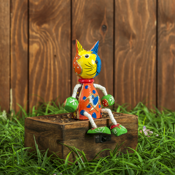 Сувенир дерево "Кошка лапки на верёвках" 9х6х12 см