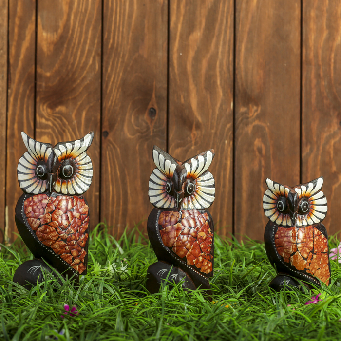 Сувенирный набор "Совы"(16,18,20) 19х5х20 см