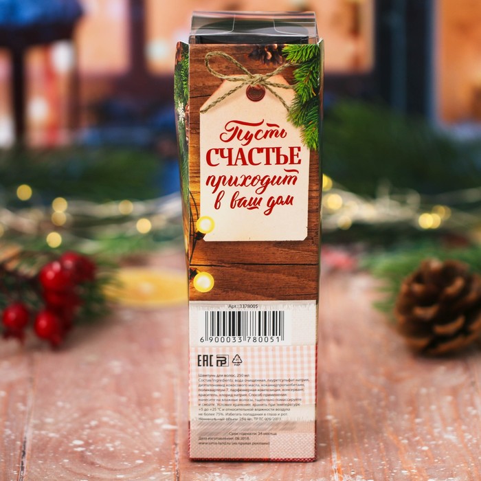 Шампунь для волос "Удачного года!" с ароматом горячего шоколада, 250 мл