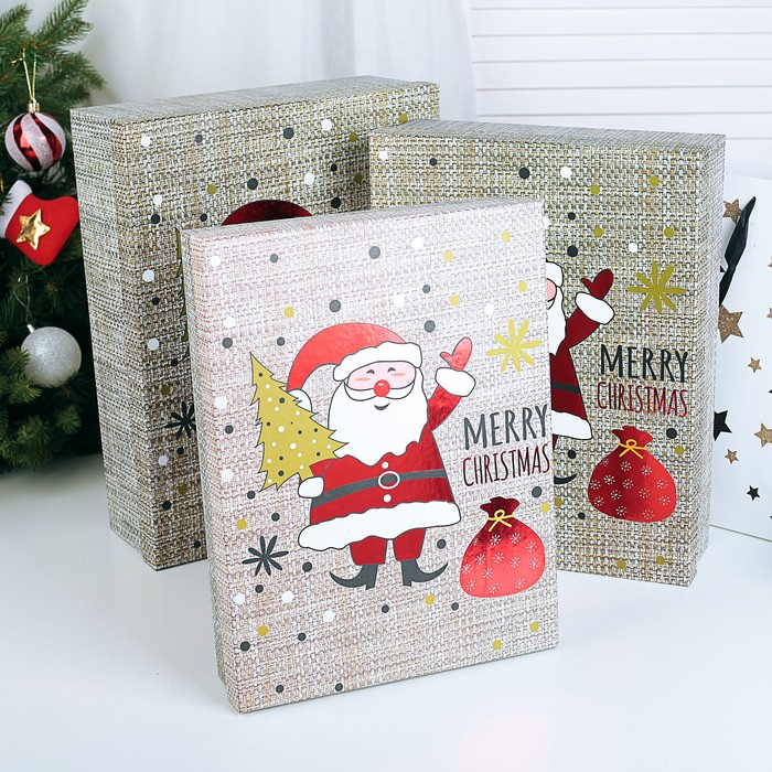 Набор коробок 3в1, 39 х 30 х 11 - 35 х 26 х 7 см