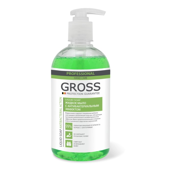 Мыло с антибатектиальным эффектом Gross, 550 мл