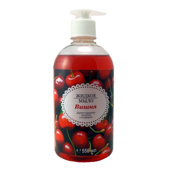 Мыло жидкое Наша марка Вишня с дозатором, 550 мл