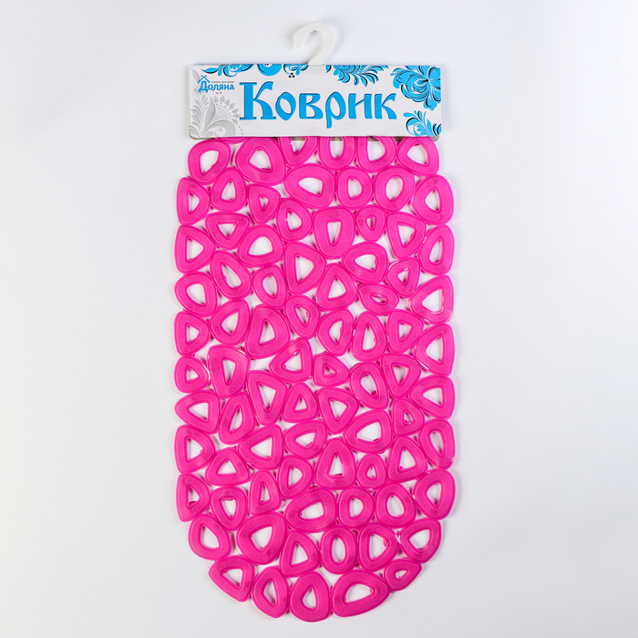 Коврик для ванны "Фигурки" 65x35 см, цвет МИКС