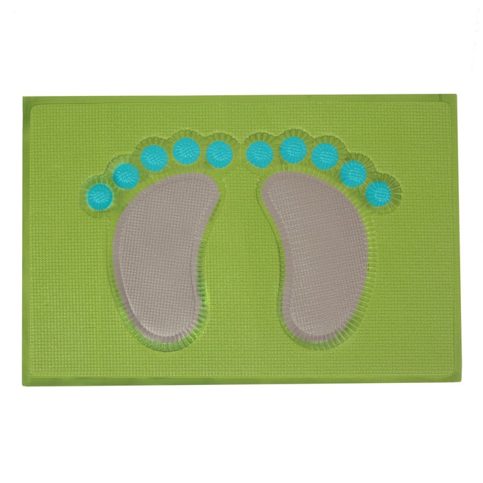 Коврик для ванной "Следы" 38,5х60 см, цвет МИКС