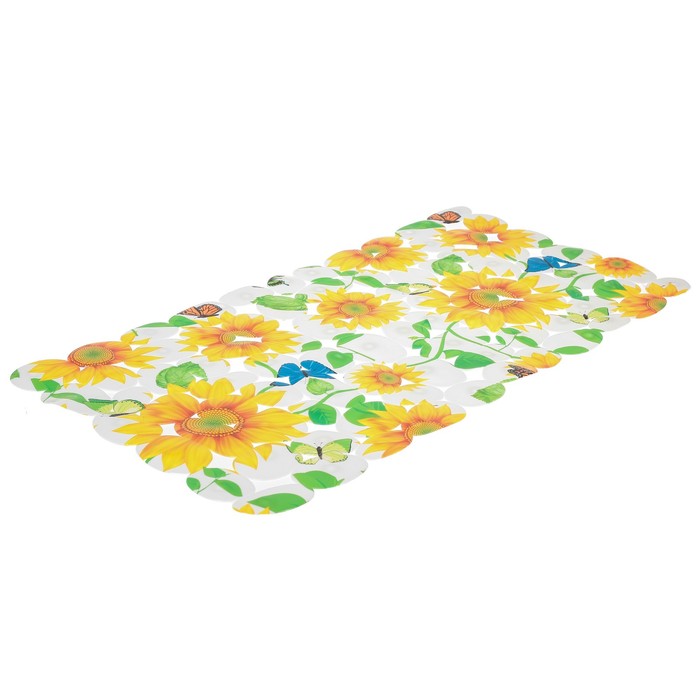 Коврик для ванны "Подсолнухи" 69х35,5 см,