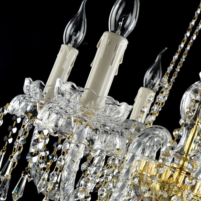 Люстра Adel 6x60Вт E14 золото 59x59x101,5см