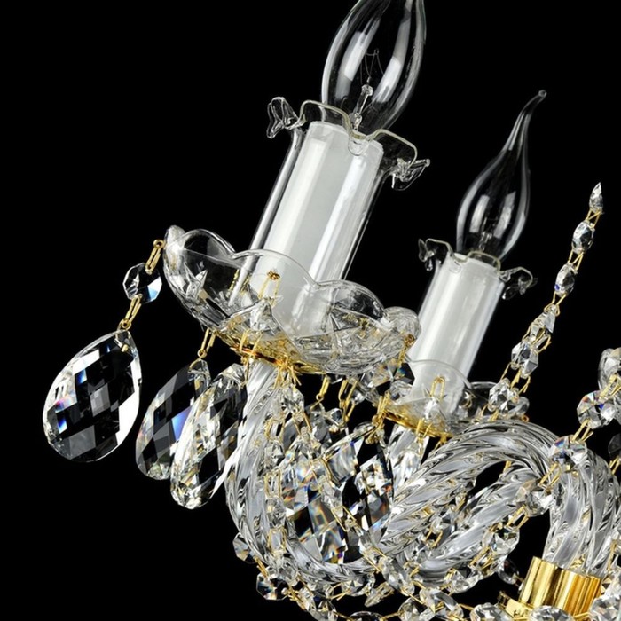 Люстра Elegia 5x60Вт E14 золото 42x42x88см