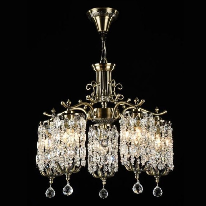 Люстра Ronta 5x60Вт E14 бронза 48x48x120см