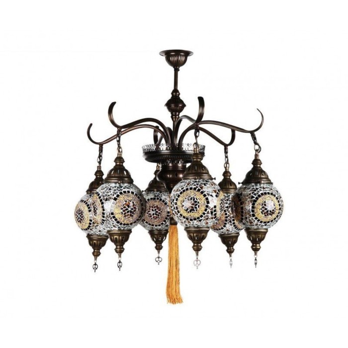Люстра "Марокко" 6x40Вт E14 бронза 70x70x80см