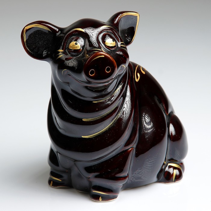 Аромалампа "Хрюн темный" роспись