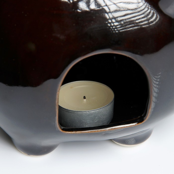 Аромалампа "Свинка-бочонок темная"