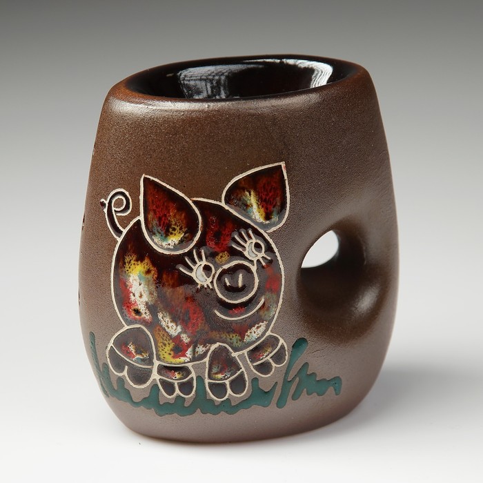 Аромалампа "Свинка" плоская МИКС