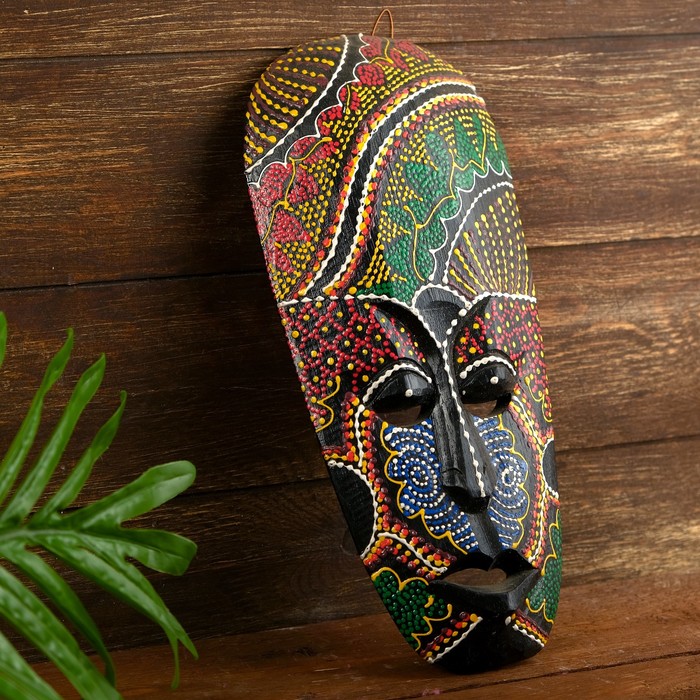 Маска дерево "Цветной абориген" 3х12х30 см