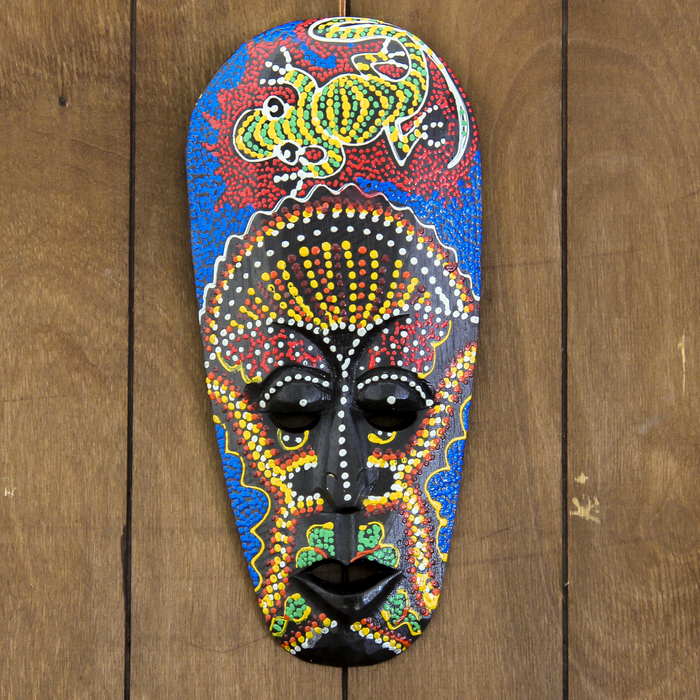 Маска дерево "Абориген ящерица" 3х12х30 см