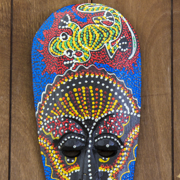 Маска дерево "Абориген ящерица" 3х12х30 см