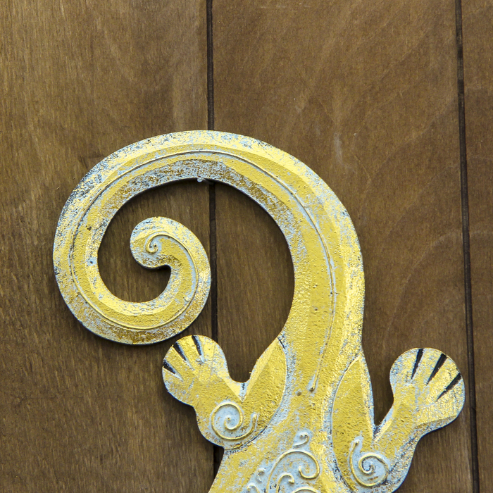 Панно мдф "Золотой геккон" 25х14х0,5 см