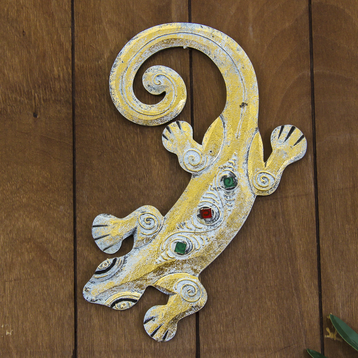 Панно мдф "Светлый геккон" 25х14х0,5 см