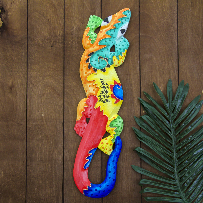 Панно настенное "Геккон пляж" 11х1,1х50 см