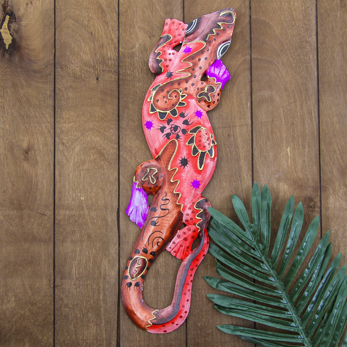 Панно настенное "Геккон закат" 11х1,1х50 см