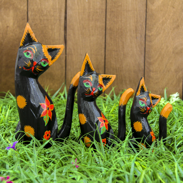 Набор сувенирный "Кошечки в цветочек" (15,20,25) 15х4х25 см