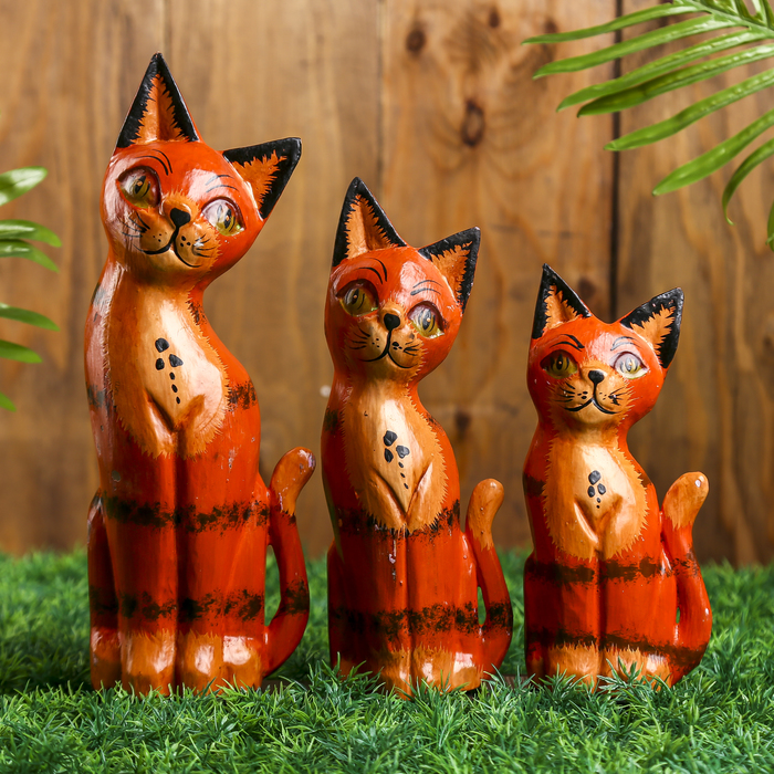 Набор сувенирный "Рыжие кошки"(20,25,30) 20х7х30 см УЦЕНКА