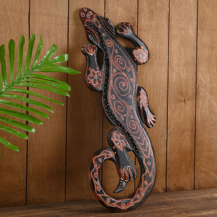 Панно настенно "Геккон" 25х1х50 см