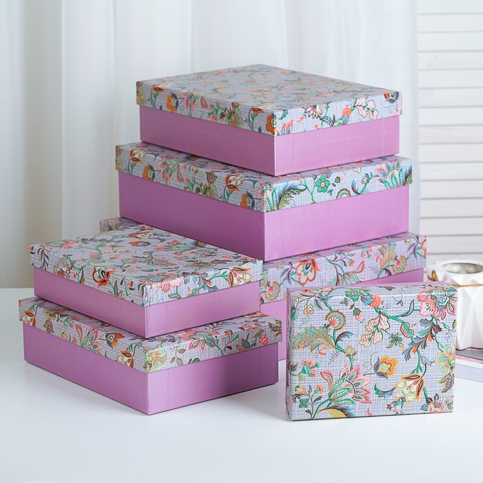 Набор коробок 6в1, 32 х 26 х 11 - 18 х 14 х 5 см