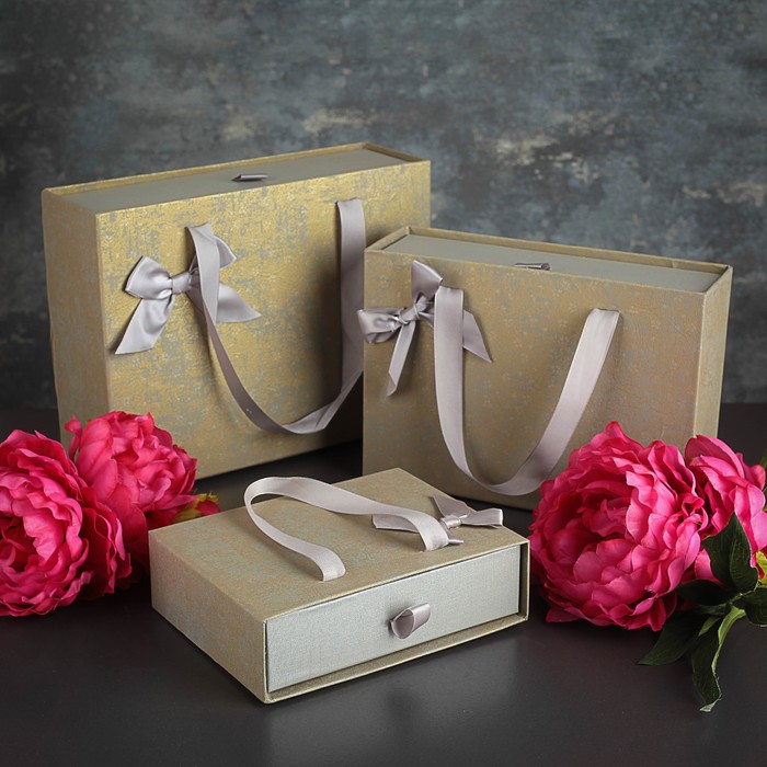 Набор коробок 3в1, 27 х 20 х 9 - 18 х 14 х 5,5 см