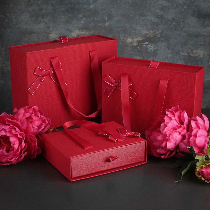 Набор коробок 3в1, 27 х 20 х 9 - 18 х 14 х 5,5 см