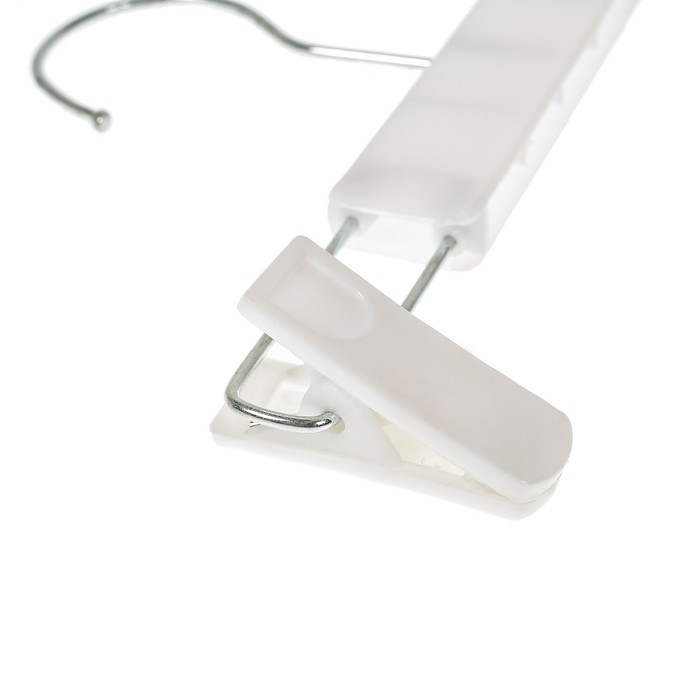 Вешалка для брюк и юбок с зажимами 21х14 см, цвет белый