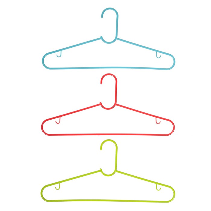 Вешалка-плечики 41х19,5 см, цвет МИКС