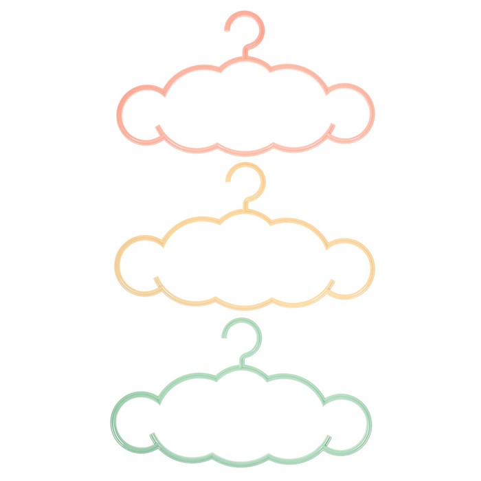 Вешалка-плечики "Облако" 42х23,5х1 см, цвет МИКС