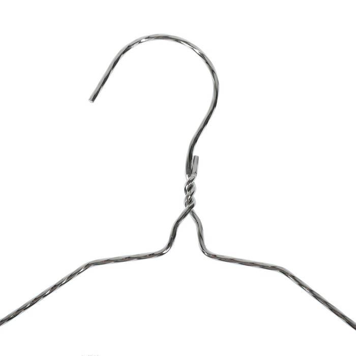 Вешалка металлическая 40,5х20х0,2 см, перекрученная, цена за шт