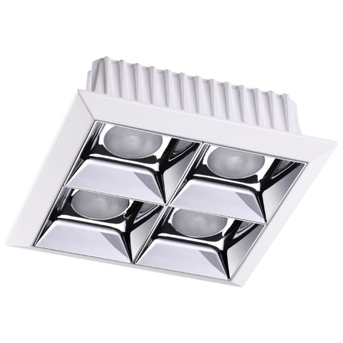 Встраиваемый светильник светодиодный Novotech, 28 Вт, 220 В, 150x150 мм, d=50 мм,